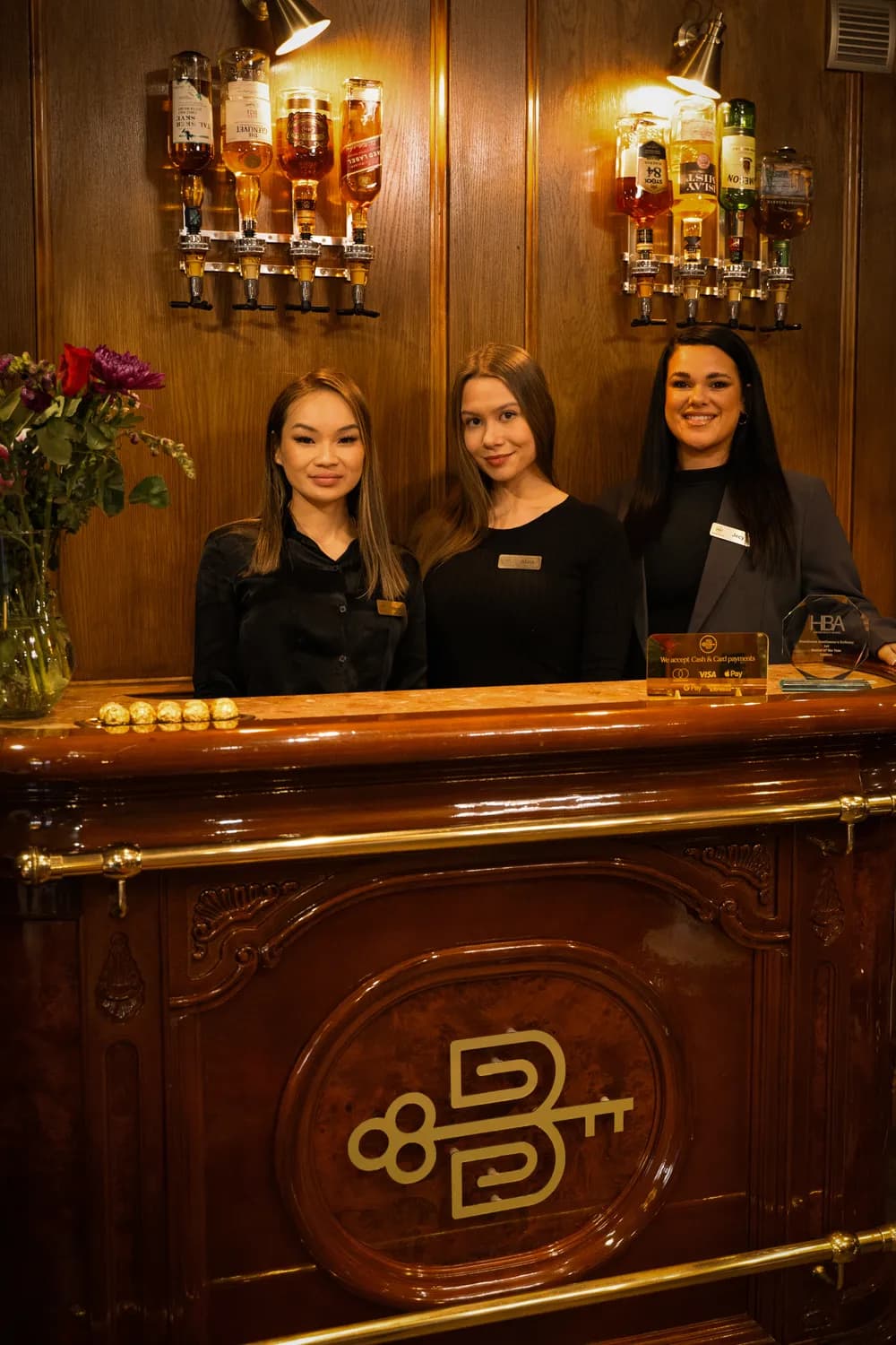 The Boardroom reception team at the front desk
